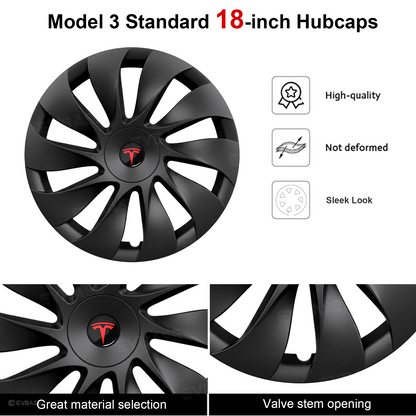 Model 3 Standard Wheel Covers for Tesla 18 Inch Prismata Wheels Überturbine Style Hubcaps