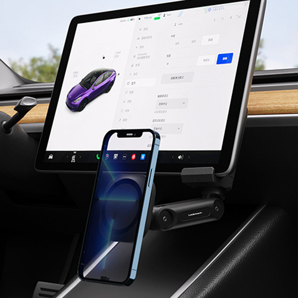 Tesla Model 3 Y 2-in-1 Gravity Lock Phone Mount Under Screen Tesla