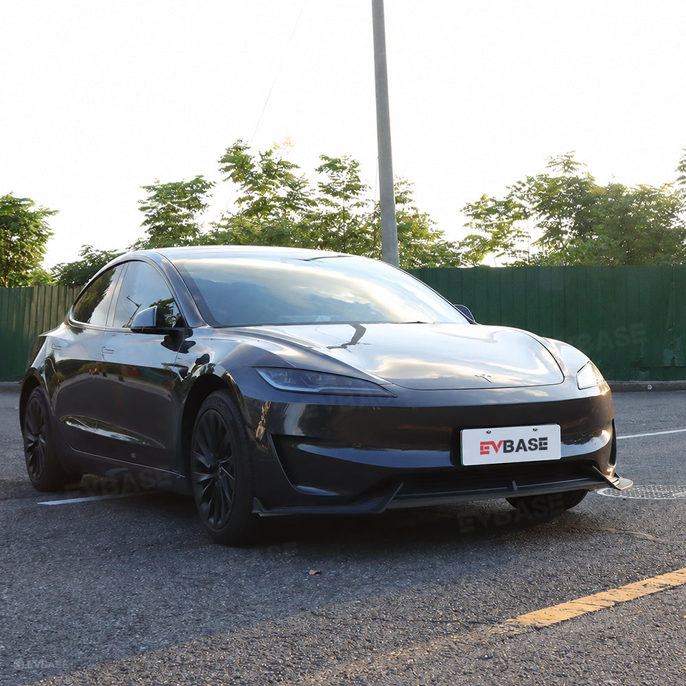 Model 3 Highland Performance Front Lip V‑Style Front Bumper Lip Apron Splitter