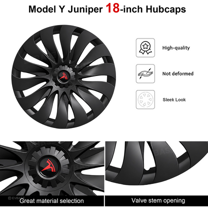 Model Y Juniper Standard Wheel Covers 18inch Aperture Wheels Überturbine Style Hubcaps