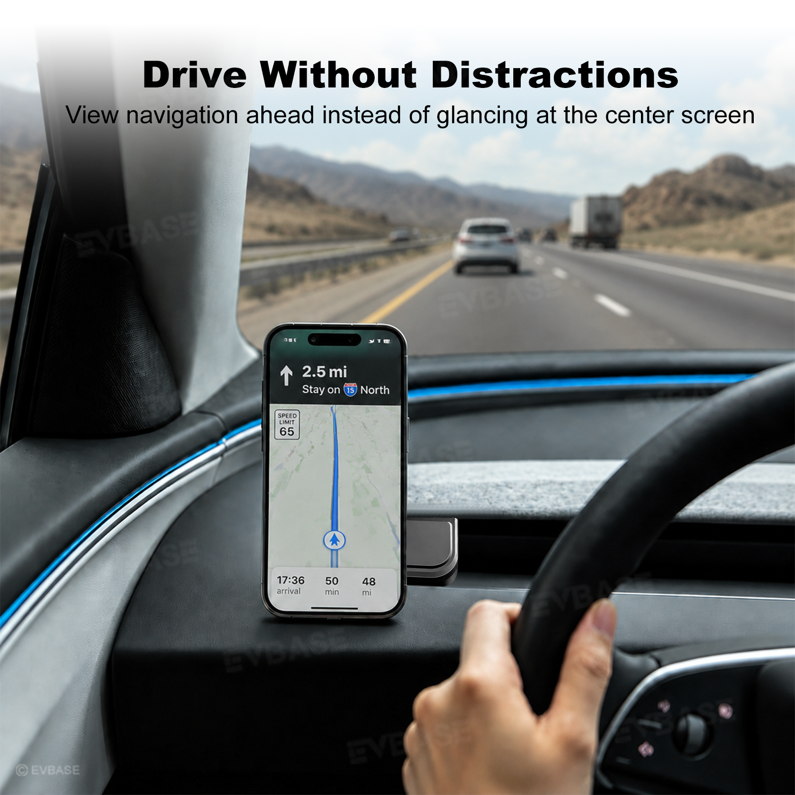 Model Y Juniper/ Y L/ 3 Highland A-Pillar Magnetic Phone Mount Dashboard Side Phone Holder