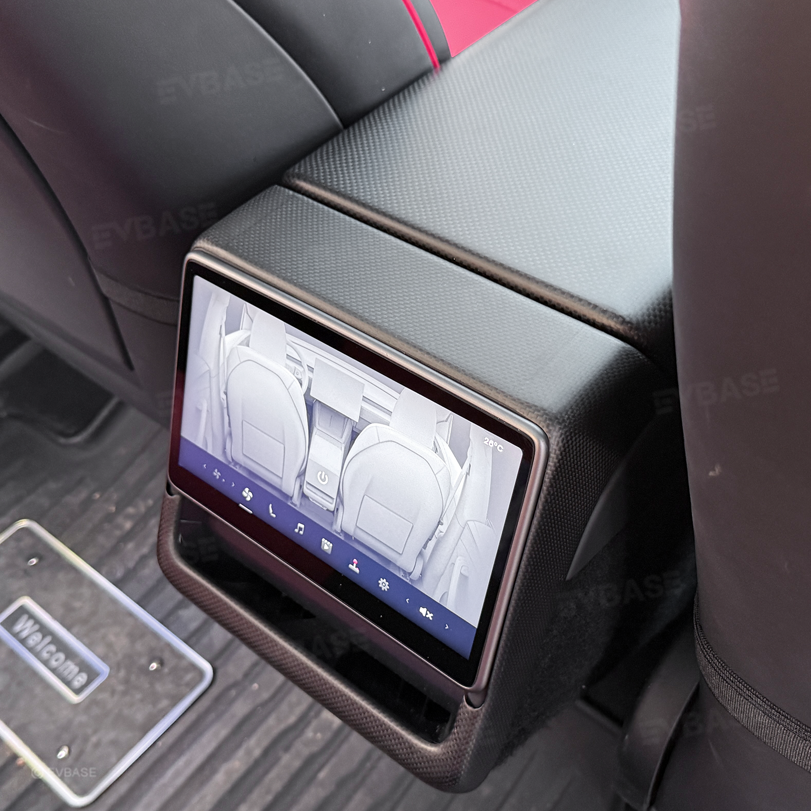 Model Y Juniper Real Carbon Fiber Interior Upgrade Full Kit Protective Overlay "Plain Weave" (Performance Look)