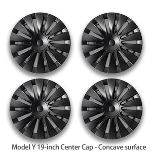 Tesla Model Y Induction Wheel Covers 19 inch 4PCS Matte Black Model Y Accessories 2020-2024 Year