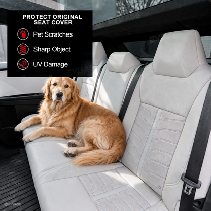 Cybertruck Seat Covers Futuristic Armor-Style Seat Protector Premium NAPPA Leather Interior Upgrade