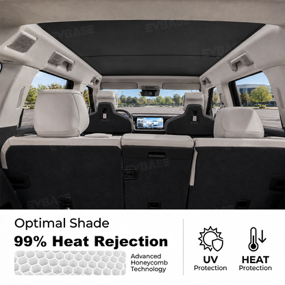 Sunshade for Rivian R2 Side Window Shade & Windshield Sun Shade & Glass Roof Sun Visor Foldable Heat Reflective Protector