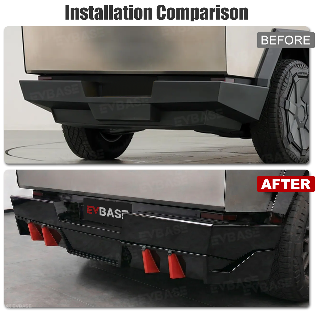 Cybertruck Rear Diffuser Aggressive Performance Styling ABS Rear Bumper Diffuser