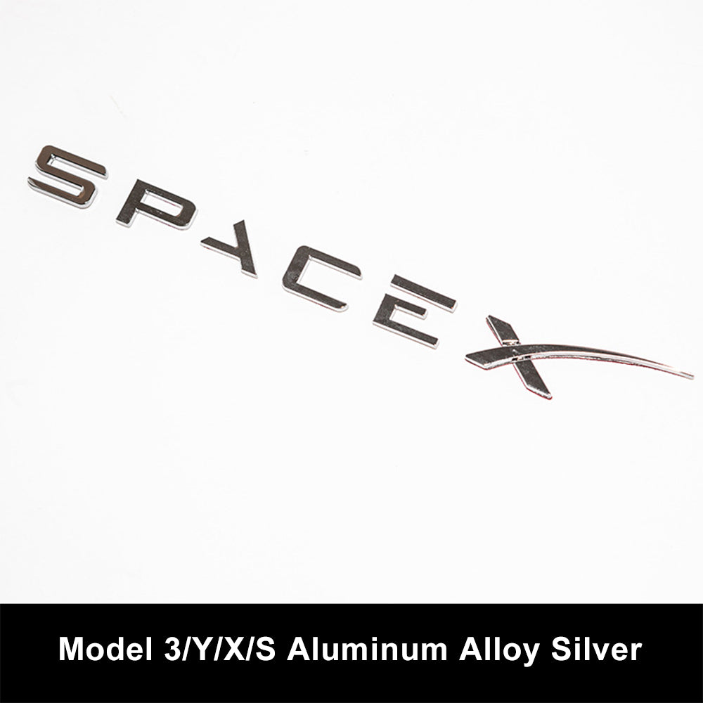 SPACEX Decals 3D Metal Tesla Emblem Sticker Tesla LOGO Cover for