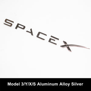 SPACEX Decals 3D Metal Tesla Emblem Sticker Tesla LOGO Cover for Model 3 Y X S Accessories