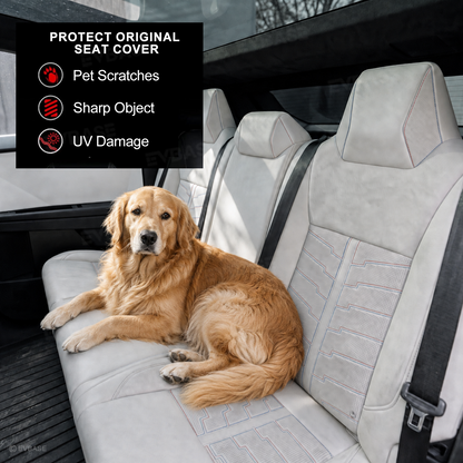 Cybertruck Seat Covers Futuristic Armor-Style Seat Protector Premium NAPPA Leather Interior Upgrade