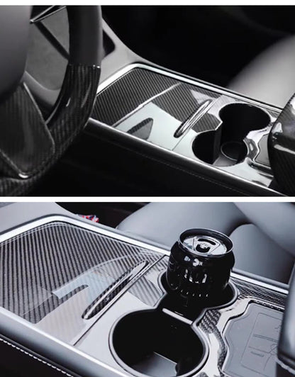 Model Y 3 Carbon Fiber Interior Accessories Center Console Trim Panel Cover for Tesla