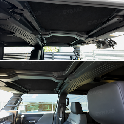 Glass Roof Sunshade for Hummer EV Silicone Electrostatic Glass Sunroof Shade Heat Insulation UV Protection Faux Suede Sun Visor