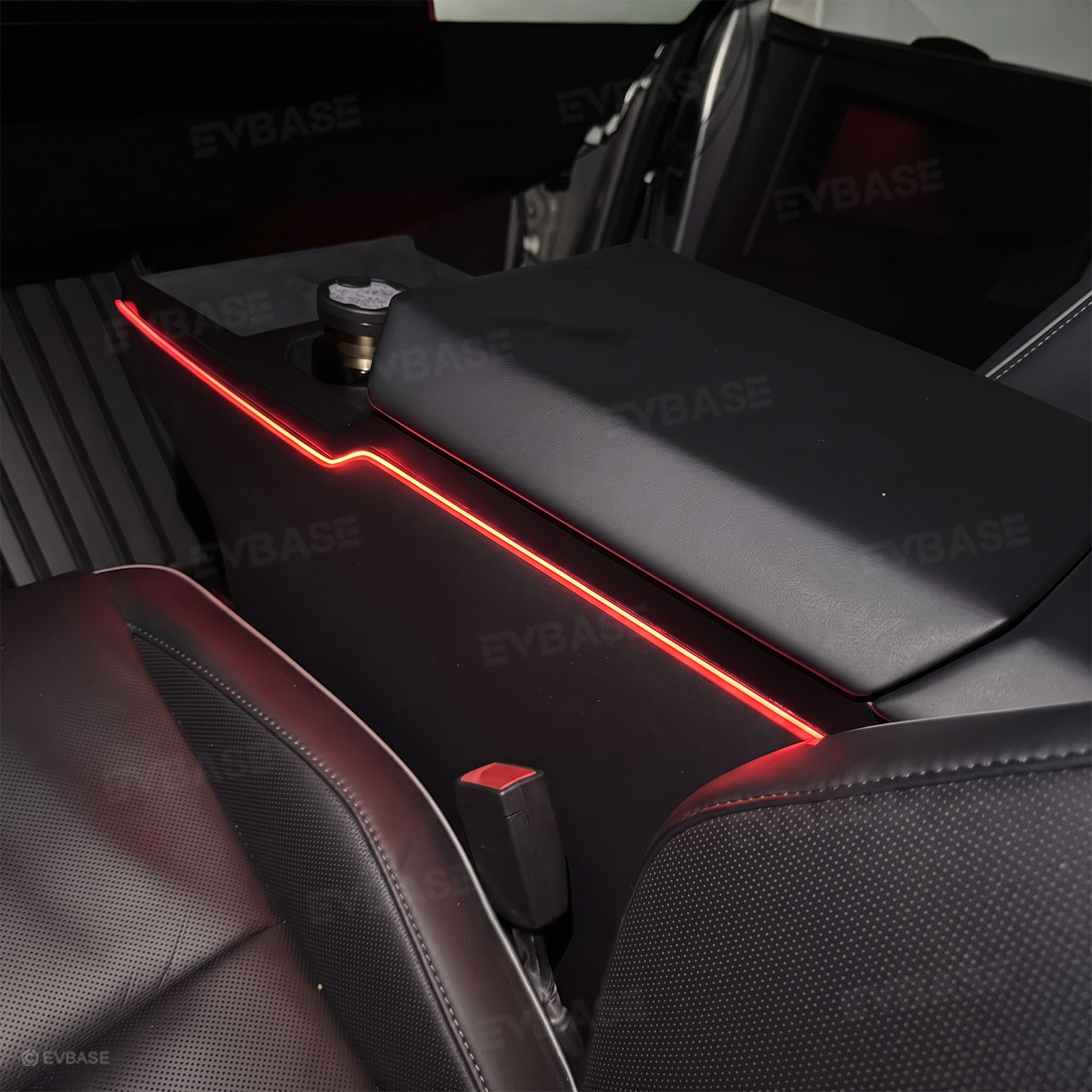 Cybertruck Interior Ambient Lighting Center Console RGB Chasing Lights LED Light Strip with OEM Screen Control