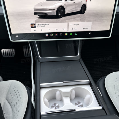 Model Y Juniper/ 3 Highland/ Y L Cup Holder Center Console Silicone Cup Holder Insert for Tesla Water Bottle Organizer