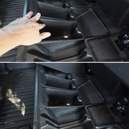 Tesla Cybertruck Underseat Storage Box ABS Organizer Bin With Dividers