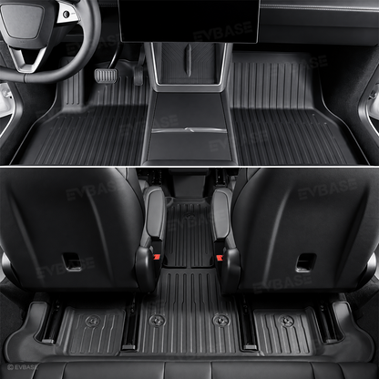 Model Y L All-Weather TPE Floor Mats & Trunk Mat Cargo Liner & Seat Back Protector & Rear Bumper Guard Set