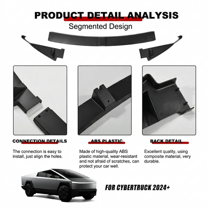 Cybertruck Body Kit Front Bumper Lip &  Fender Flares Cover & Rear Diffuser & Rear Spoiler for Tesla