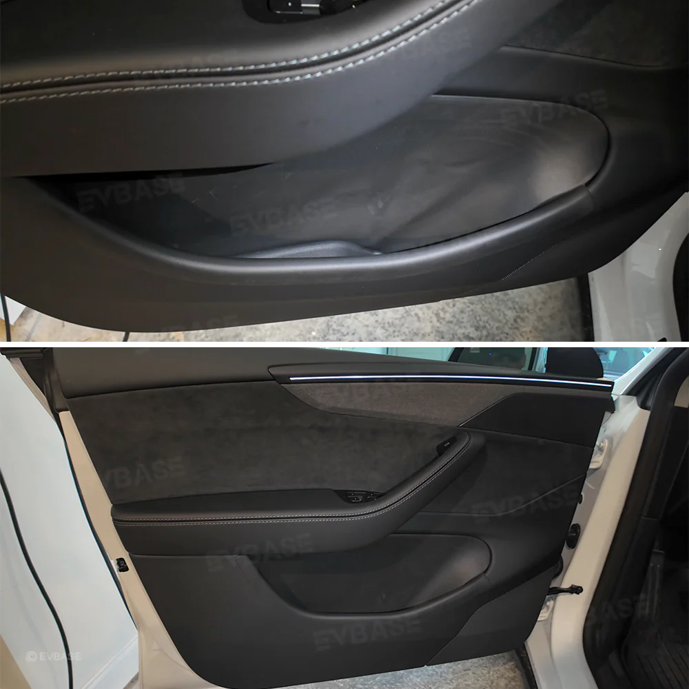 Model Y Juniper Side Door Storage Organizer Tray Liner with Rear Emergency Door Release Pull Handles
