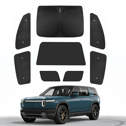 Sunshade for Rivian R2 Side Window Shade & Windshield Sun Shade & Glass Roof Sun Visor Foldable Heat Reflective Protector