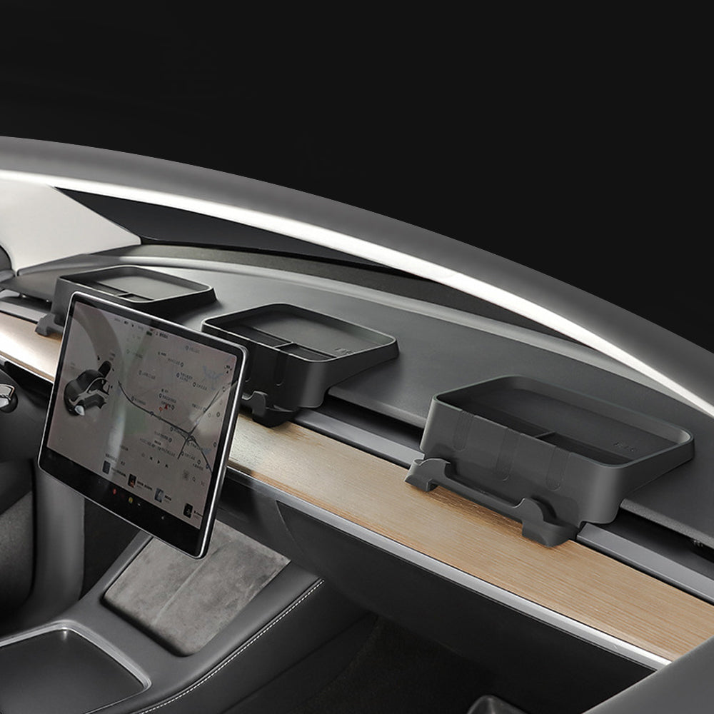 Tesla Model 3 Y Organizer Behind Screen Storage Box Dashboard Hidden T ...