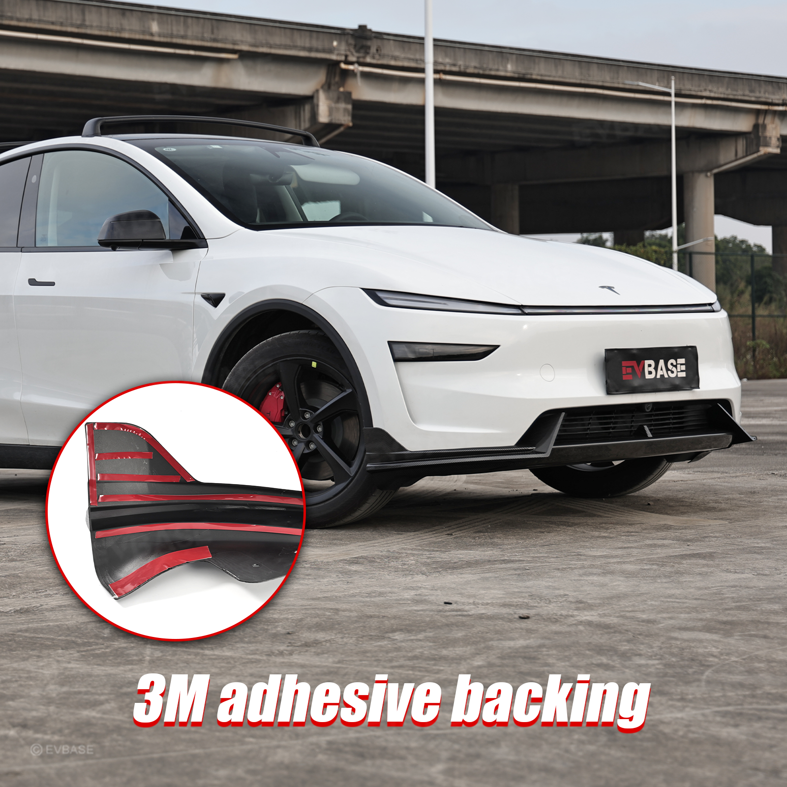 Tesla Front Lip For Model Y Juniper V Style Front Splitter ABS Front Apron Body Kit