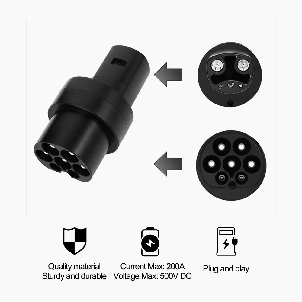 Type 2 To Type 1 EV Charger Adapter ICE 62196 Plug to J1772 Charging A -  EVBASE-Premium EV&Tesla Accessories