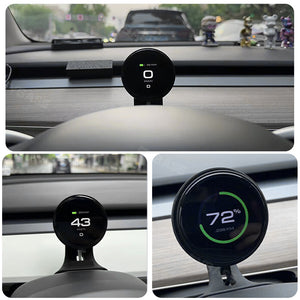 EVBASE Wireless Display HUD Magnetic for Model 3/Y/3 Highland With Rechargeable Phone Holder