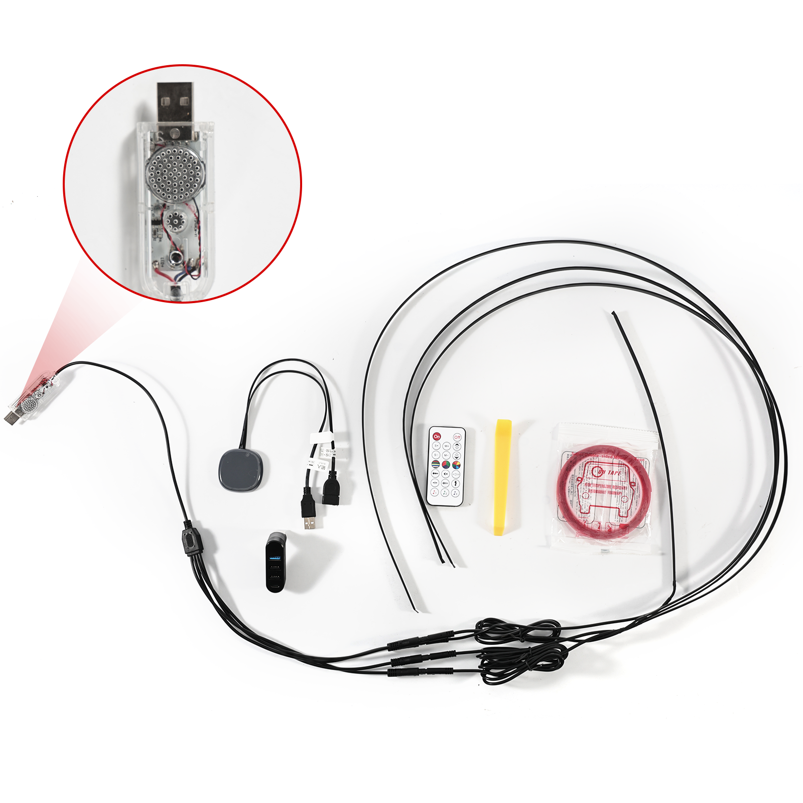 Model 3/Y Ambient Lighting Center Console Dashboard Light Strip with AI Voice Control LED Interior Lights 2.0