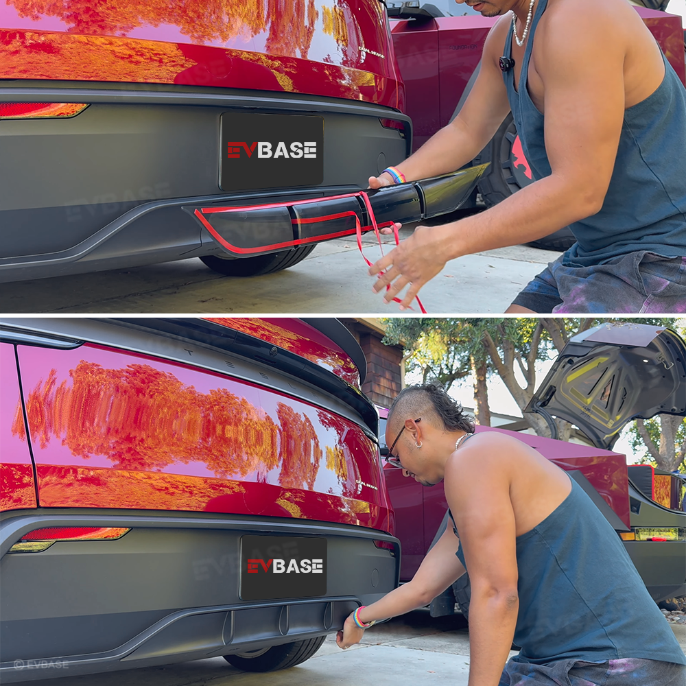 Model Y Juniper Rear Diffuser Rear Bumper Lip ABS Spoiler Trim for Tesla
