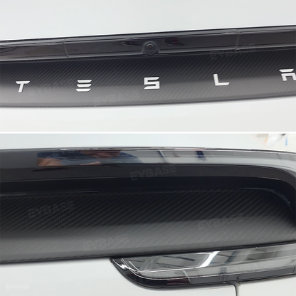 Model Y Juniper Tailgate Applique Overlay Real Dry Molded Carbon Fiber Rear Tailgate Trim for Tesla