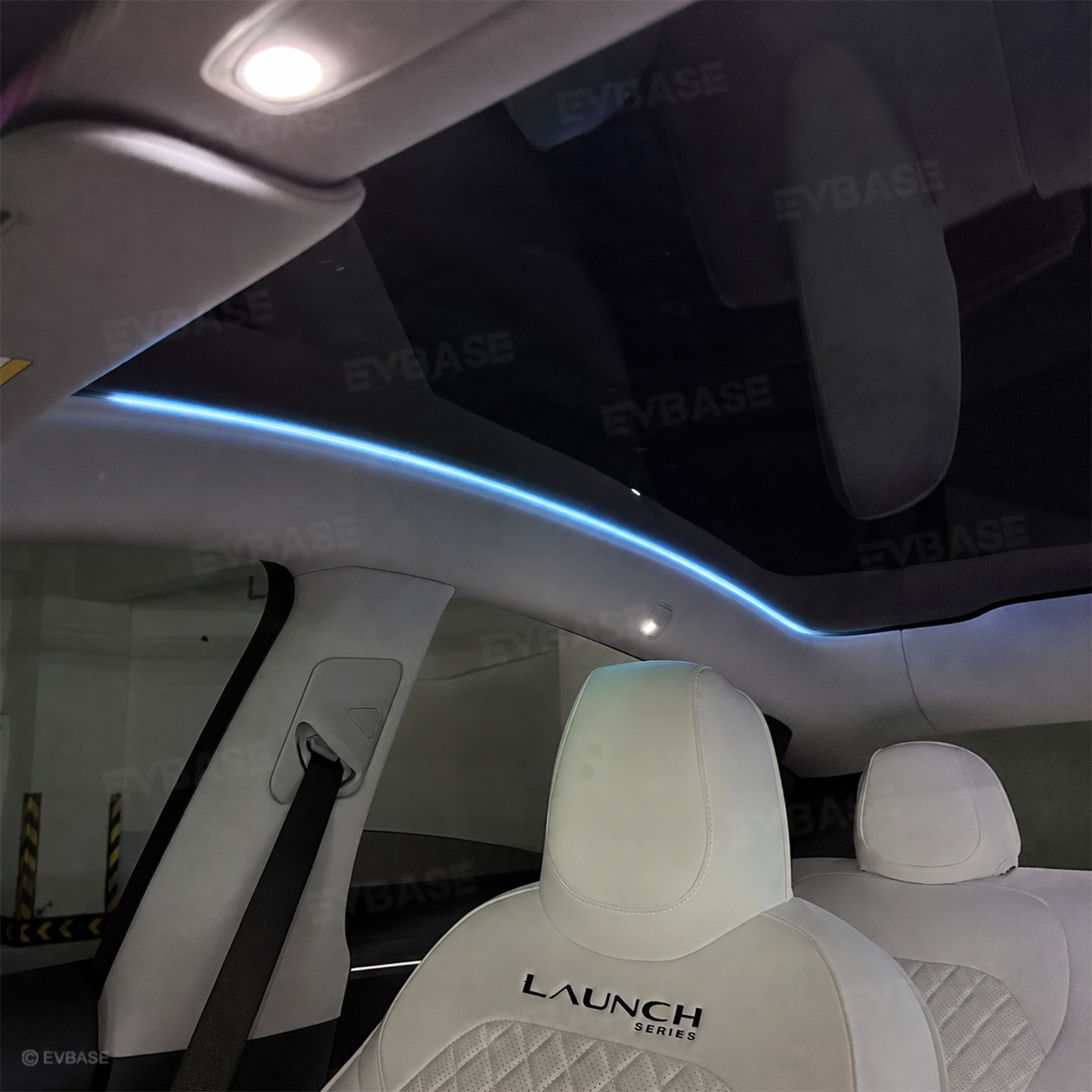 Model Y Juniper/ 3 Highland Roof Ambient Lighting 2.0 Sunroof Streamer Lights with Factory Screen Control