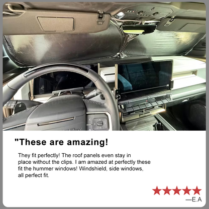 Glass Roof Sunshade for Hummer EV Ice Crystal Sun Shield Foldable Sunroof Shade