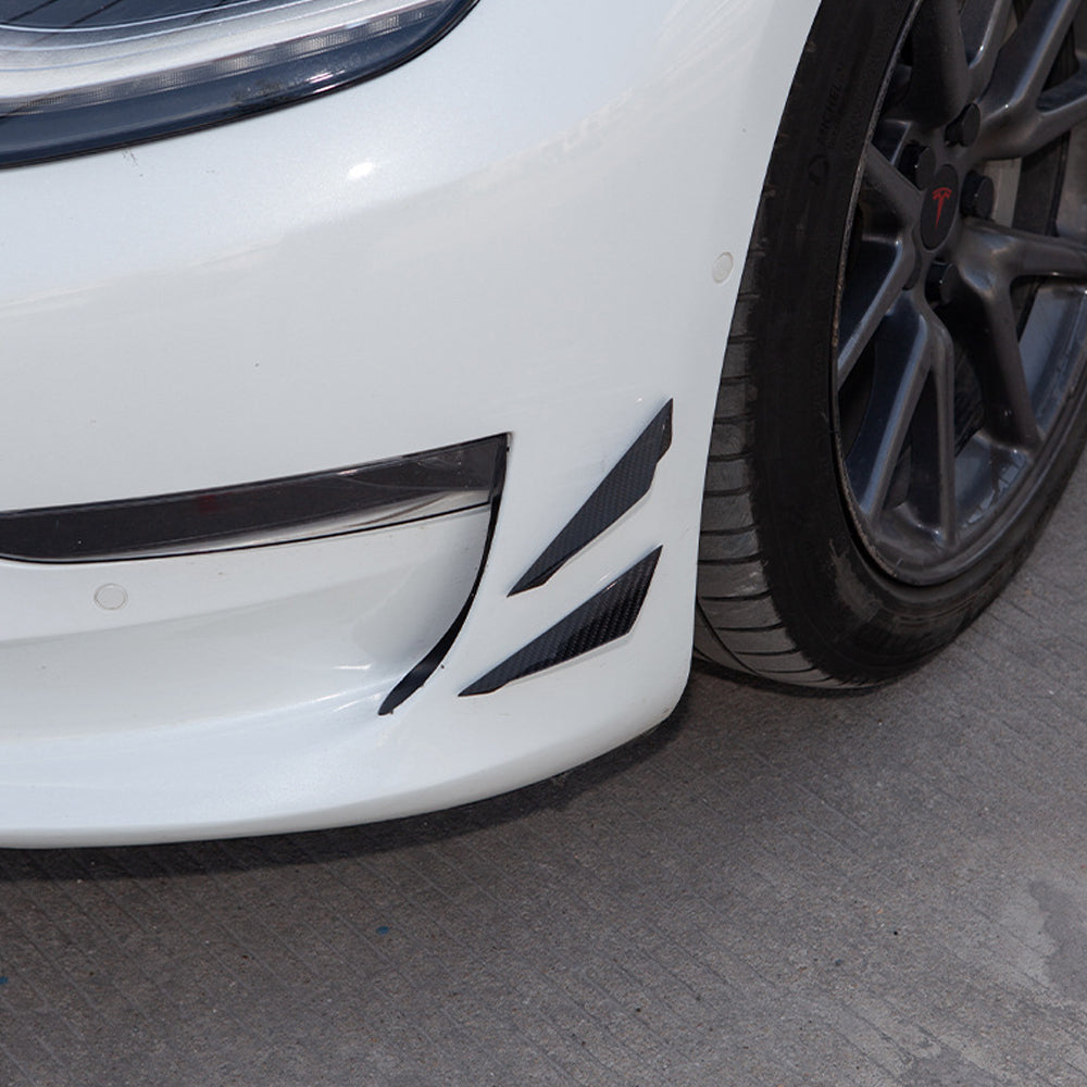 Tesla Front Bumper Lip Splitter Fin Air Knife Auto Body Kit Car