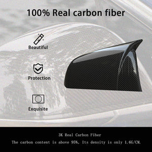 New Tesla Model 3 Y Rearview Mirror Covers Real Carbon Fiber Cover Model 3 Y Exterior Accessories