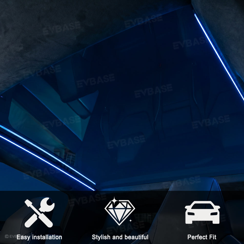 Cybertruck Sunroof Ambient Lighting RGB Interior Roof Lights with Factory Screen Control