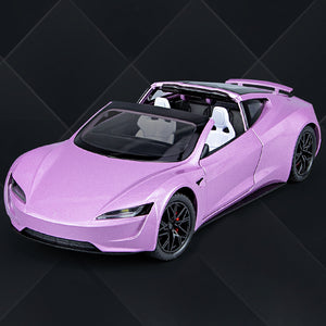 Tesla Roadster Alloy Convertible Model Diecast Toy Vehicles Tesla Model Kids Toy Gift