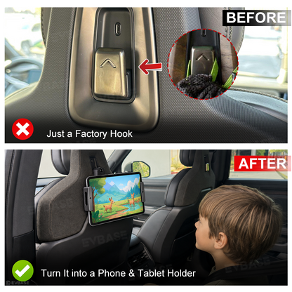 Back Seat Phone & Tablet Mount Anchor for Rivian R1T/ R1S/ R2 Magnetic Ball Mount Holder
