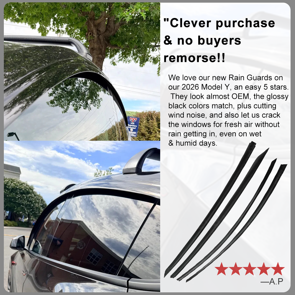 Model Y/ Y Juniper Rain Guards Side Window Visors ABS Wind Deflectors for Tesla