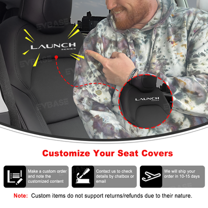 Model Y 3 Custom Seat Covers Cushion Breathable NAPPA Litchi Vegan Leather For Tesla