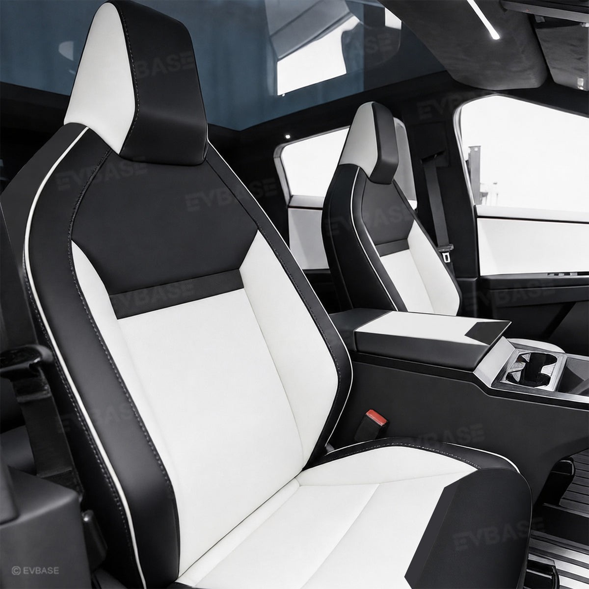 Cybertruck Seat Covers Waterproof Nappa Leather Cyberpunk-Inspired Style Seat Protector