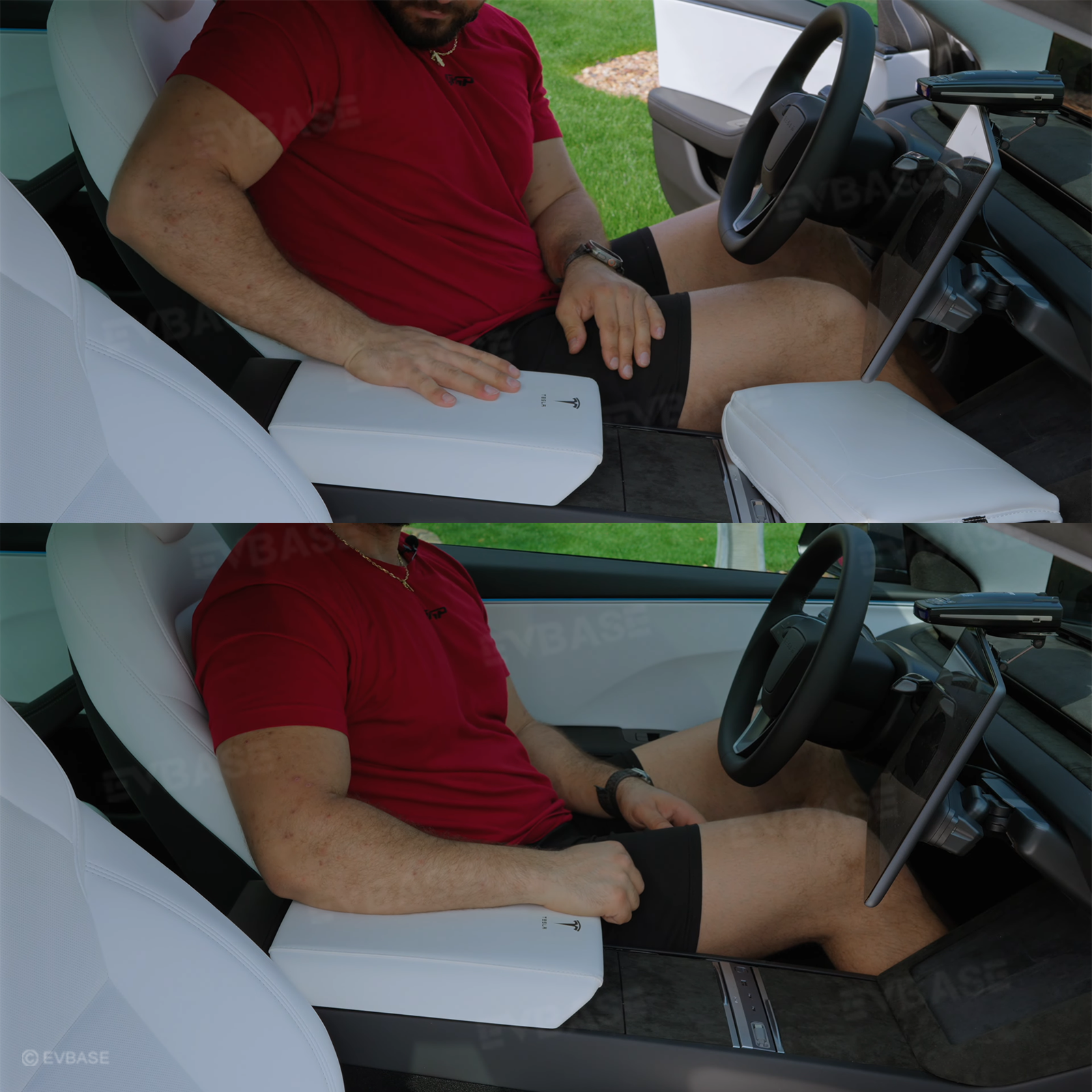 Model Y Juniper/ 3 Highland Armrest Cover Center Console Armrest Box Cover Anti-Scratch Protector with Logo