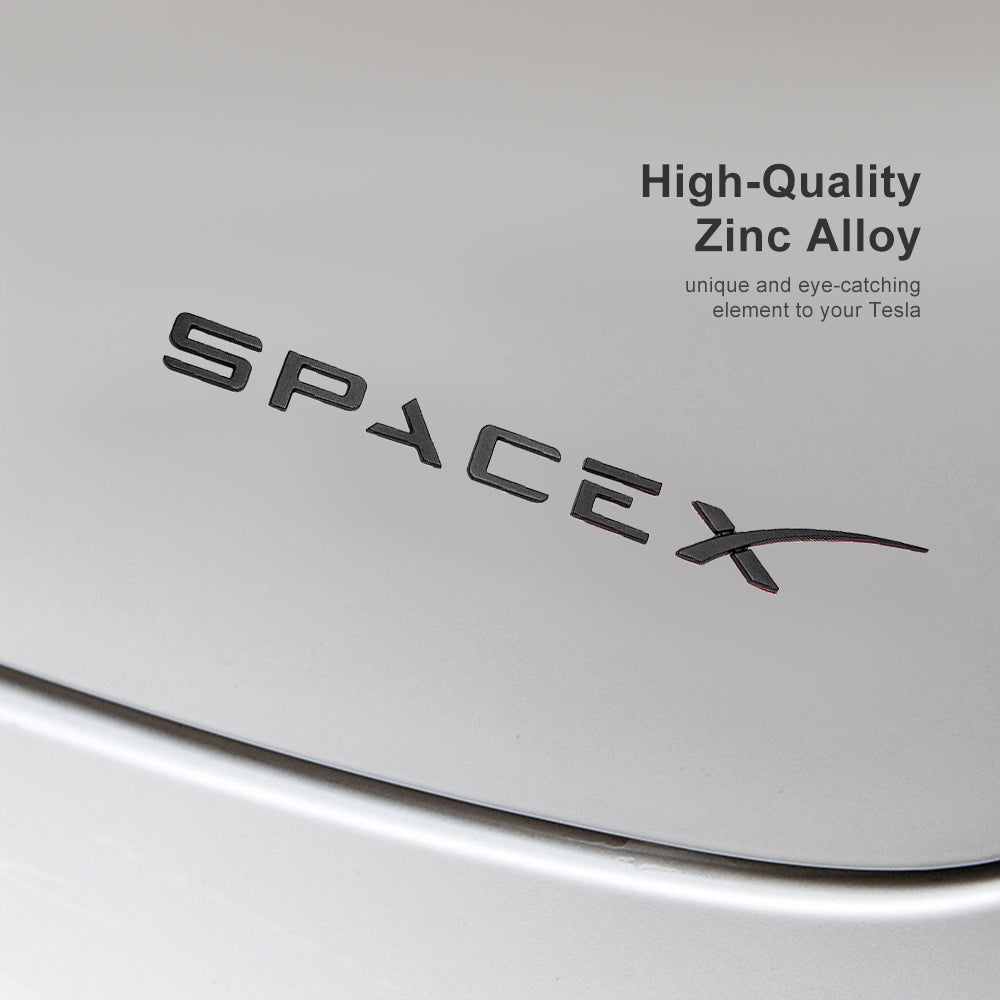 SPACEX Decals 3D Metal Tesla Emblem Sticker Tesla LOGO Cover for Model