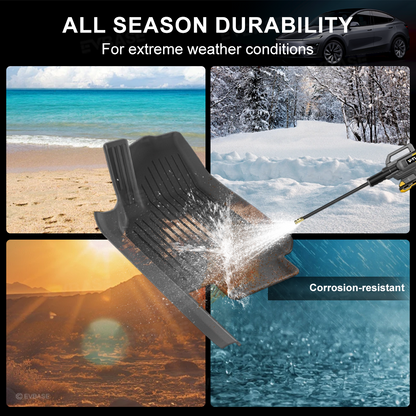 Model Y Juniper Full Coverage Floor Mats with Door Sill Protection TPE Anti-Slip Trunk Mats Cargo Liners Back Seat Covers All Weather Protection