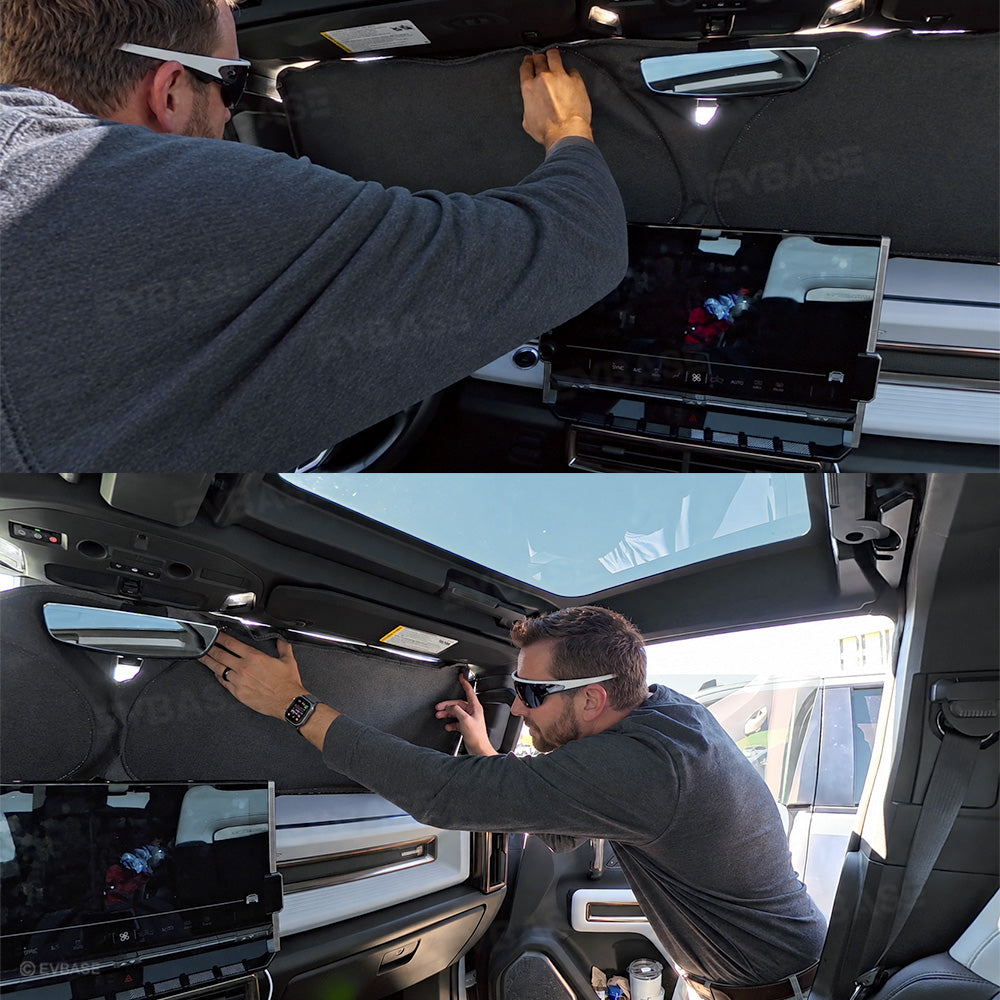 Windshield Sunshade for Hummer EV Foldable Reflective Heat Protection Front Window Sun Visor
