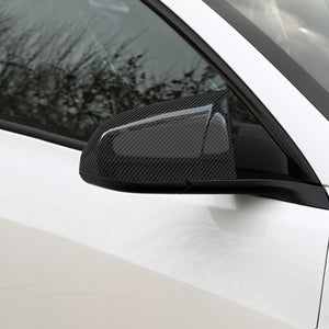 Tesla Model 3 Y Side Rearview Mirror Covers Real Carbon Fiber Cover Model 3 Y Exterior Accessories|EVBASE