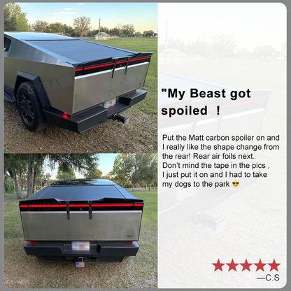 Cybertruck Body Kit Front Bumper Lip &  Fender Flares Cover & Rear Diffuser & Rear Spoiler for Tesla