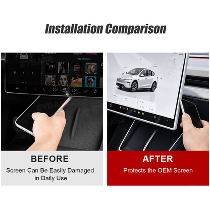 Model Y Juniper / Y L Center Console Screen Overlay Silicone Touchscreen Frame Protection Cover