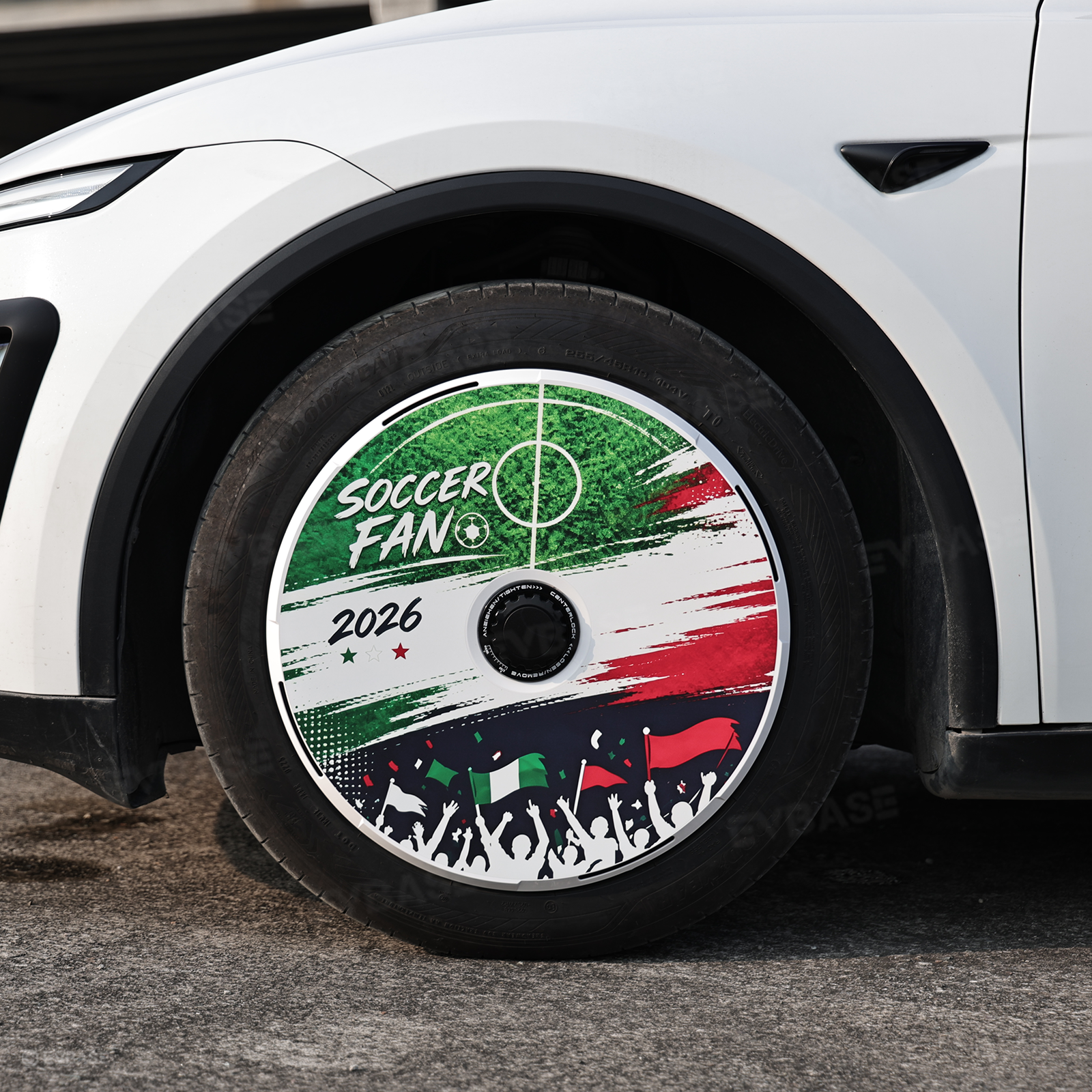 Model Y Juniper Aero Wheel Covers International Soccer Style Hubcaps for Tesla 18/19/20/21 Inch Wheels