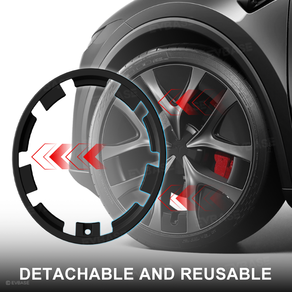 Model Y Juniper Performance Wheel Rim Protector & Wheel Center Caps Kit & Lug Nut Covers for Tesla 21" Arachnid 2.0 Wheels