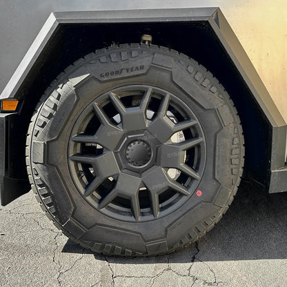 Upgrade Cybertruck Center Wheel Caps Heptagon Hub Covers Lug Nut Covers Tesla Accessories EVBASE