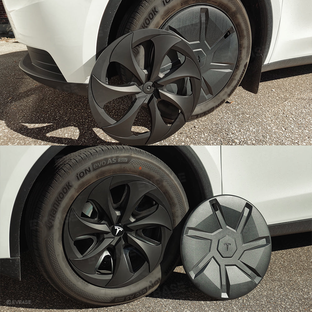 Model Y Juniper Standard 18inch Wheel Covers Turbine Blade Style Hubcaps 4PCS